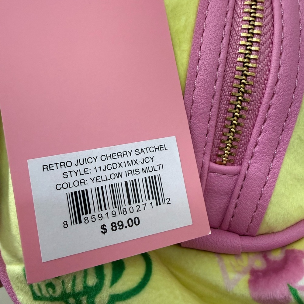 NWT Juicy Couture Retro Juicy Satchel In Yellow Iris Limited Edition - Picture 2 of 7